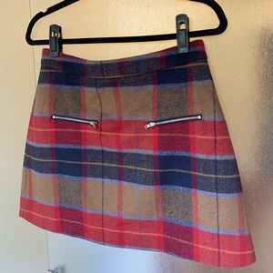 Plaid Mini Skirt - Size Small